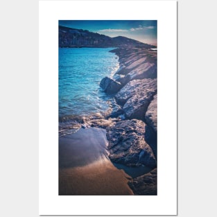 Wild Summer Beach Sea Rocks Posters and Art